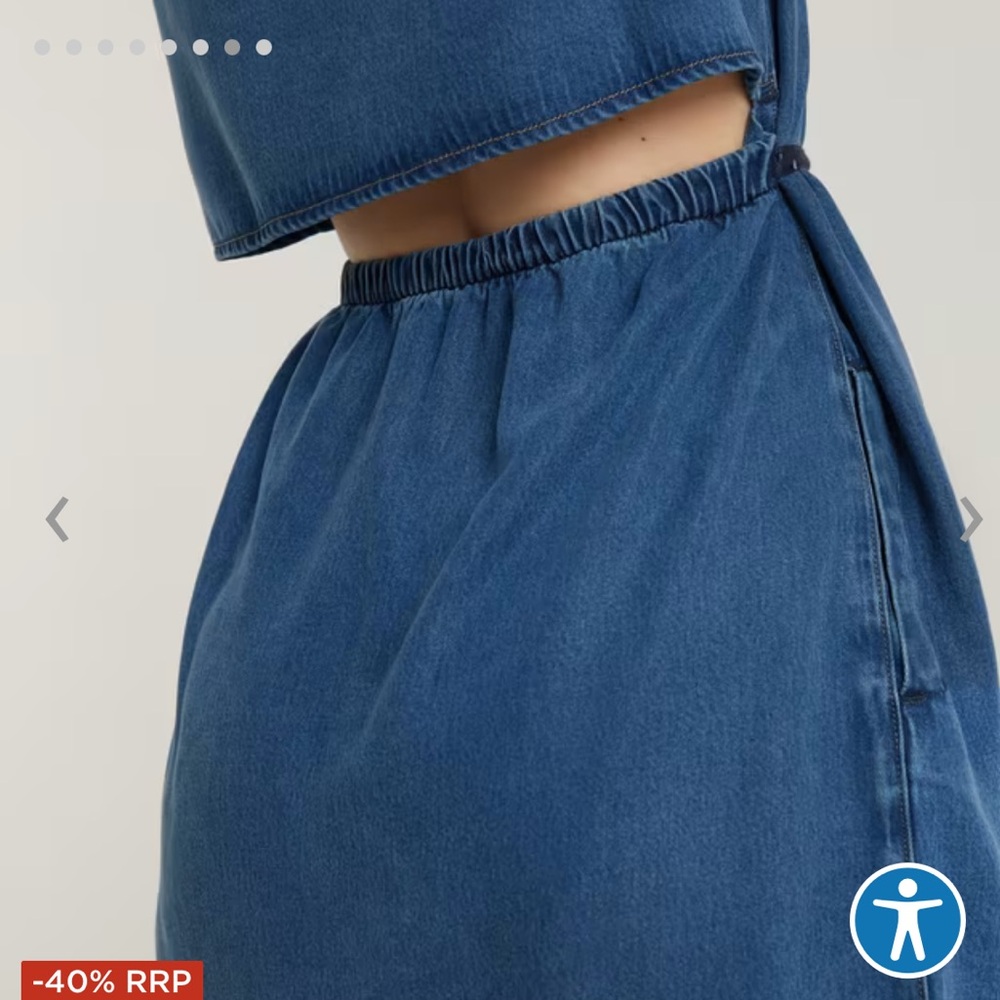 G-Star • Women’s Medium Blue Soft Cargo Dress XS NWT - Picture 5 of 7